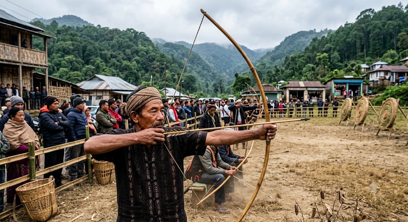 Shillong Teer Result List - archers at the Shillong Teer ground